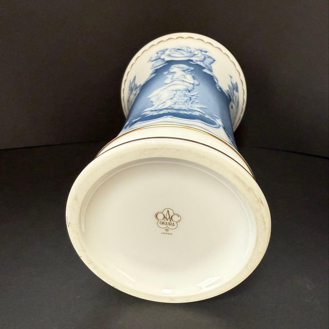 大倉陶園　金彩薔薇　女神　フラワーベース　花瓶　美品　送料込み