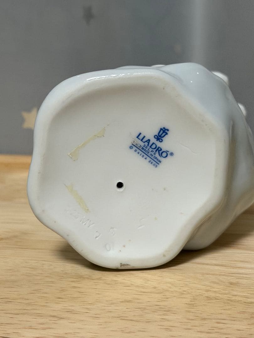 リヤドロ　少女と仔犬　冬　雪　手袋