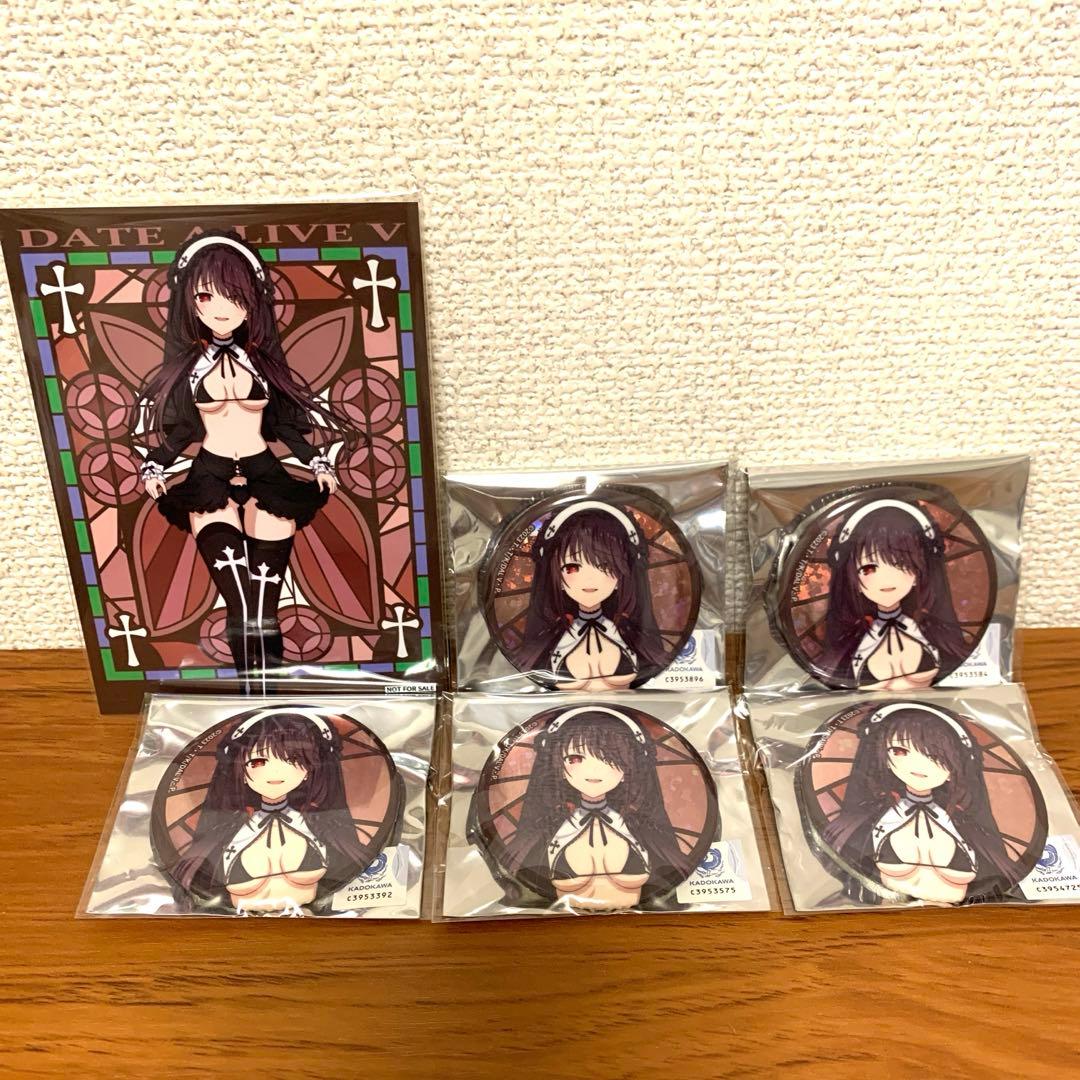 デート・ア・ライブ 南の島のシスター 缶バッジ　5個　ブロマイド　時崎狂三