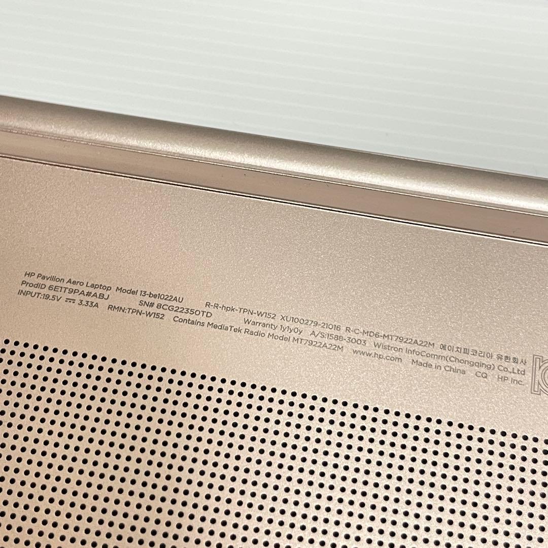 HP Pavilion Aero Laptop13-be1000 メモリ16GB