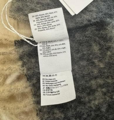 未使用 Acne Studios チェック柄マフラー