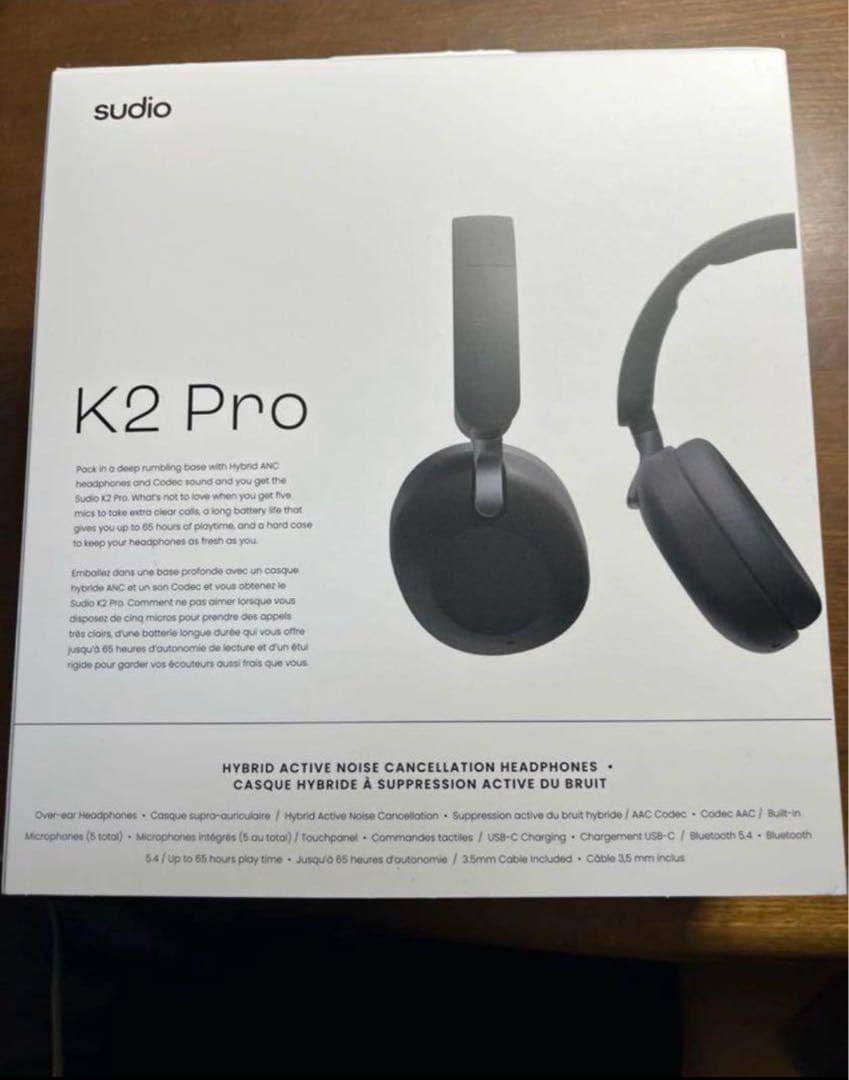 Sudio k2 pro ワイヤレスヘッドホン ブラック