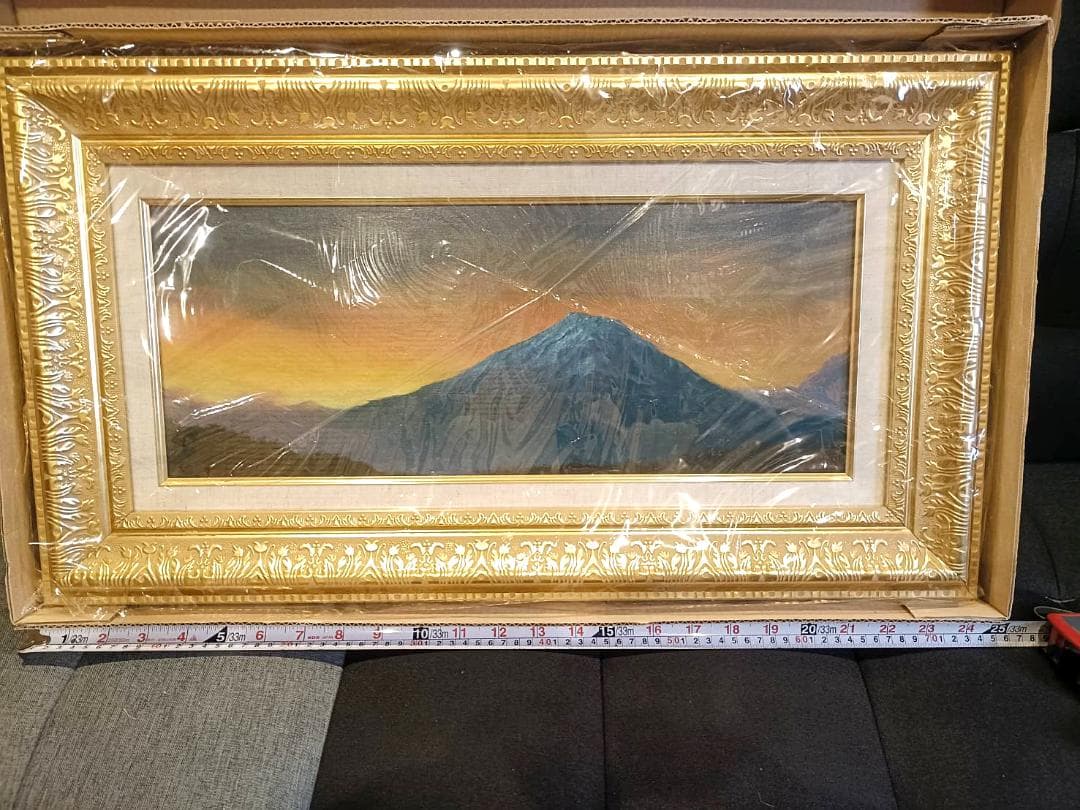 油彩画 / 青富士