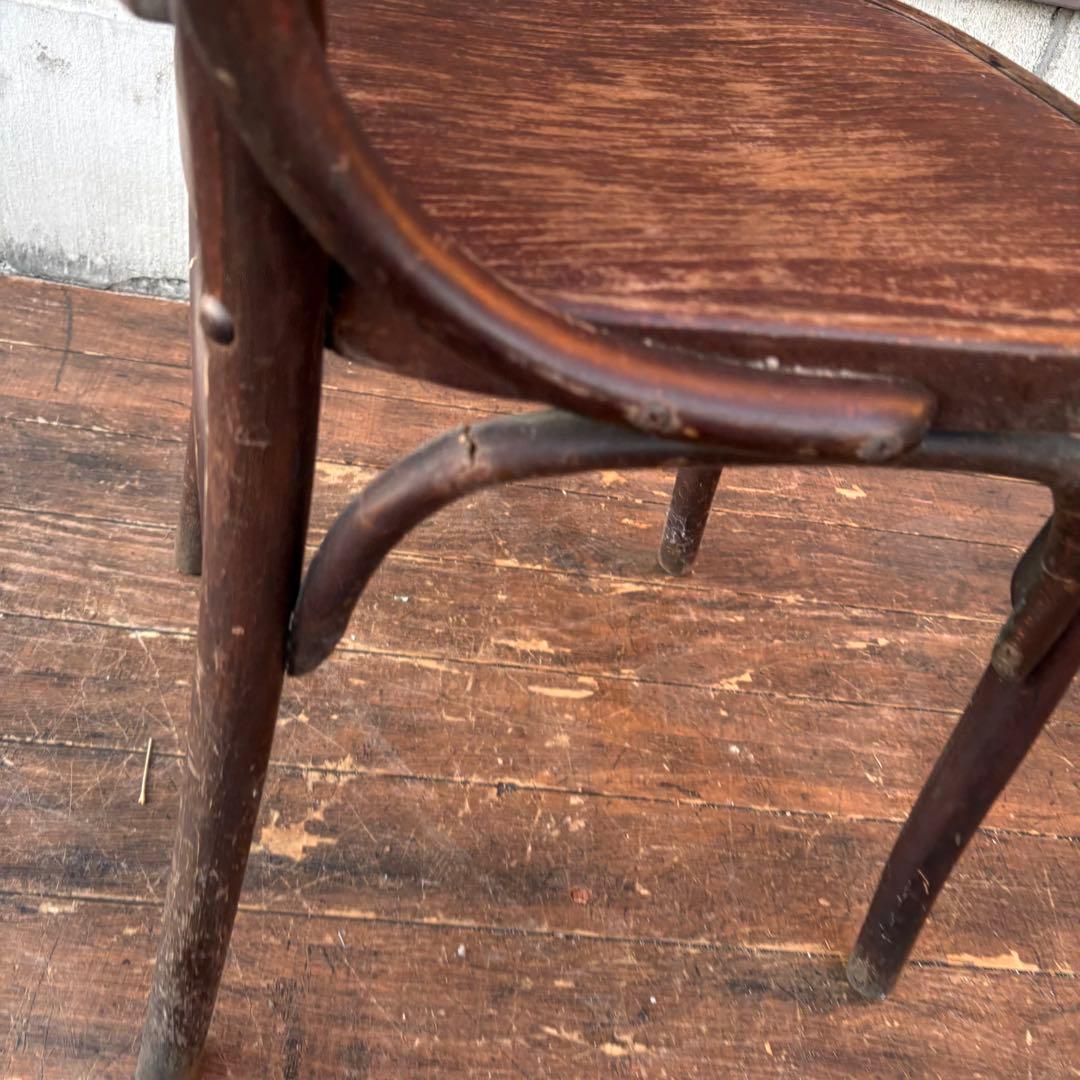 ④ルーマニア製 ヴィンテージ ベントウッドチェア アームチェア 曲木椅子 カフェ
