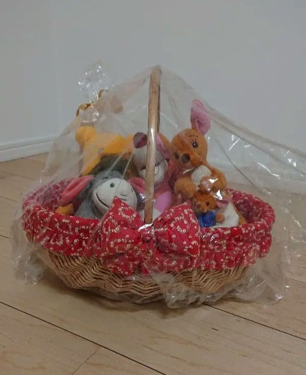 くまのプーさん ぬいぐるみセット バスケット入り