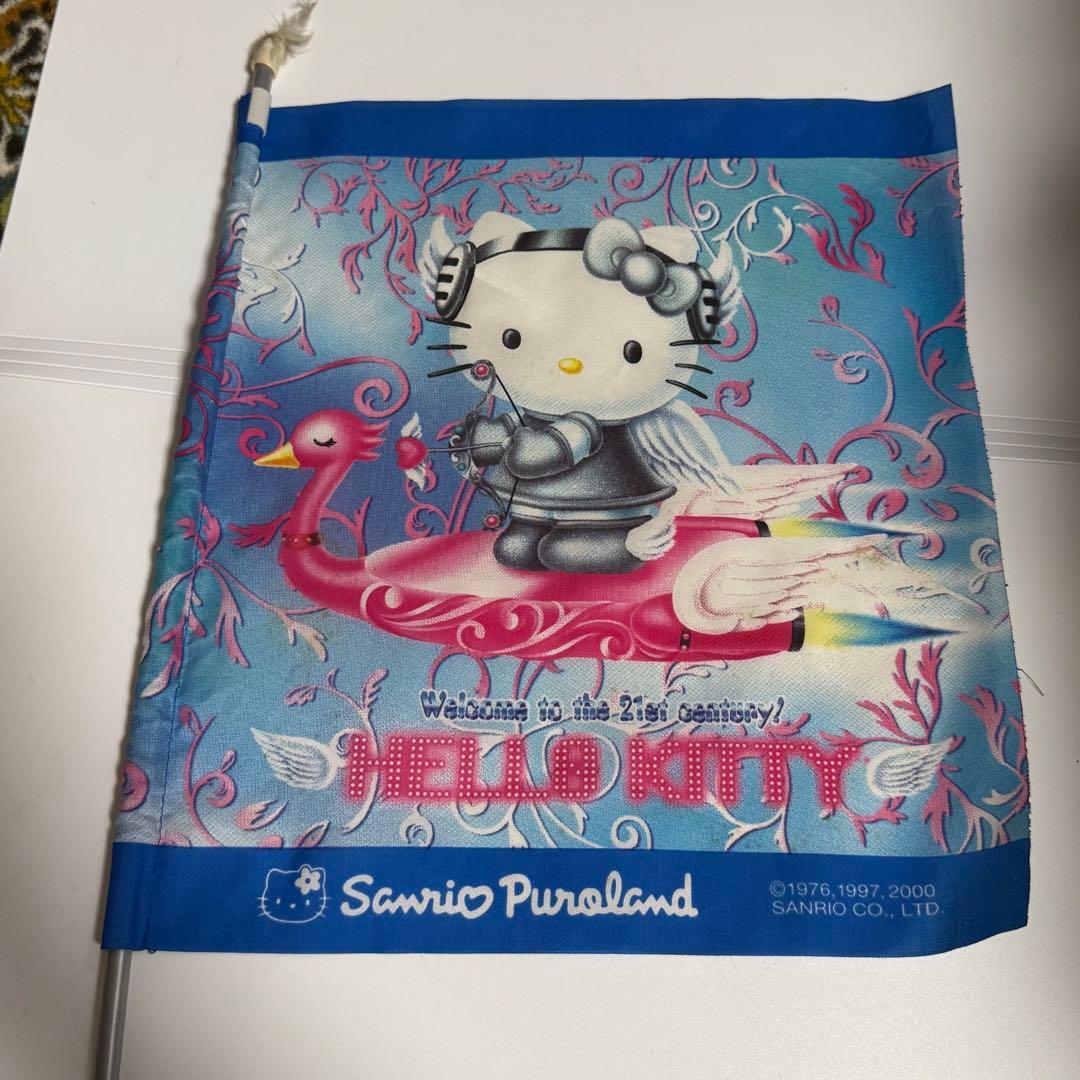 キティちゃん★ウィングキティ★1997年当時物レア フラッグ　旗