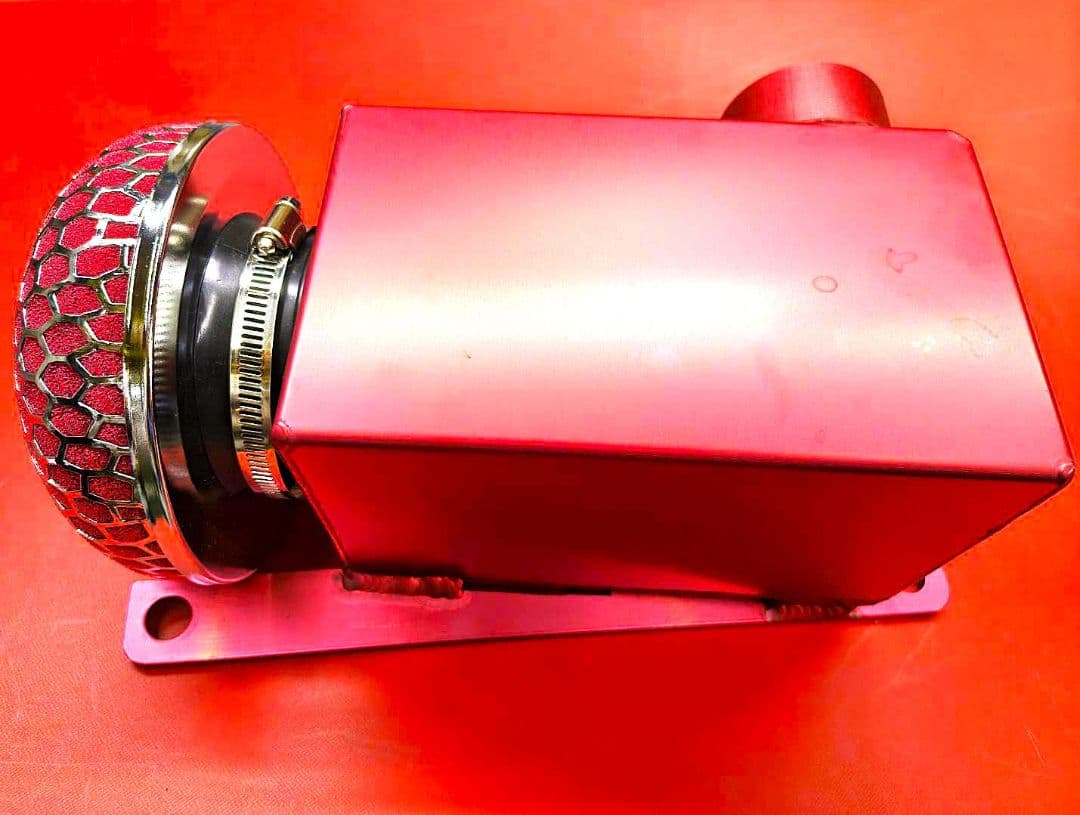 ジムニーJB23(4型～10型)用 アルミ製エアクリボックス 赤アルマイト仕上