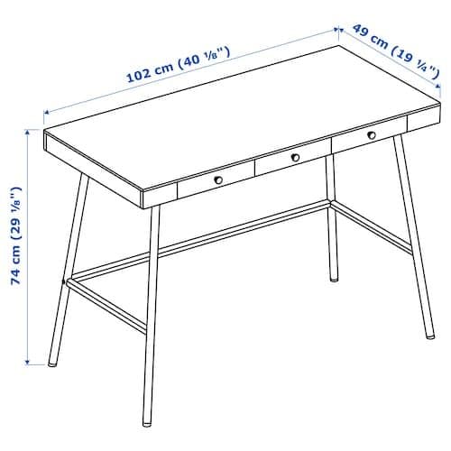 送料込 ほぼ未使用 IKEA 102×49cm PCデスク LILL ASEN
