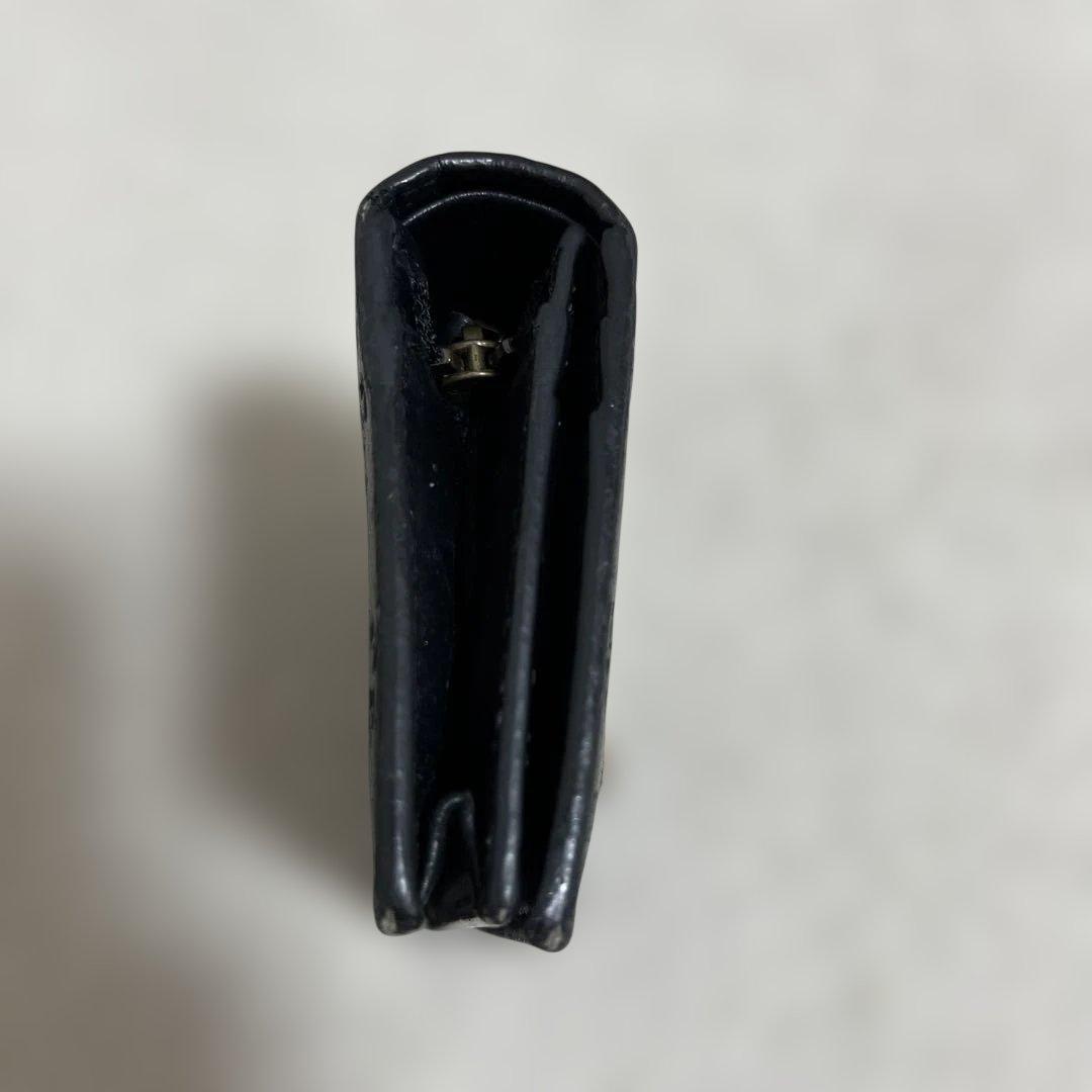 グッチ 財布 リネアキャット GG柄 シマ レザー 猫 黒 ミニ 二つ折り