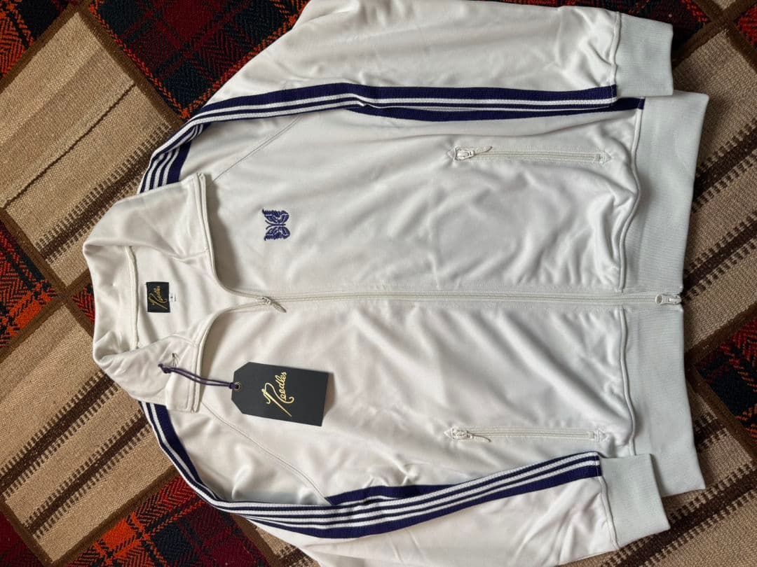 ニードルス　ホワイト ジップアップジャケット 蝶の刺繍