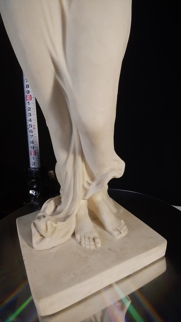 ダル作乙女★アラバスター少女彫刻裸婦像／高５３ｃｍ//白色ブロンズ銅像風女神