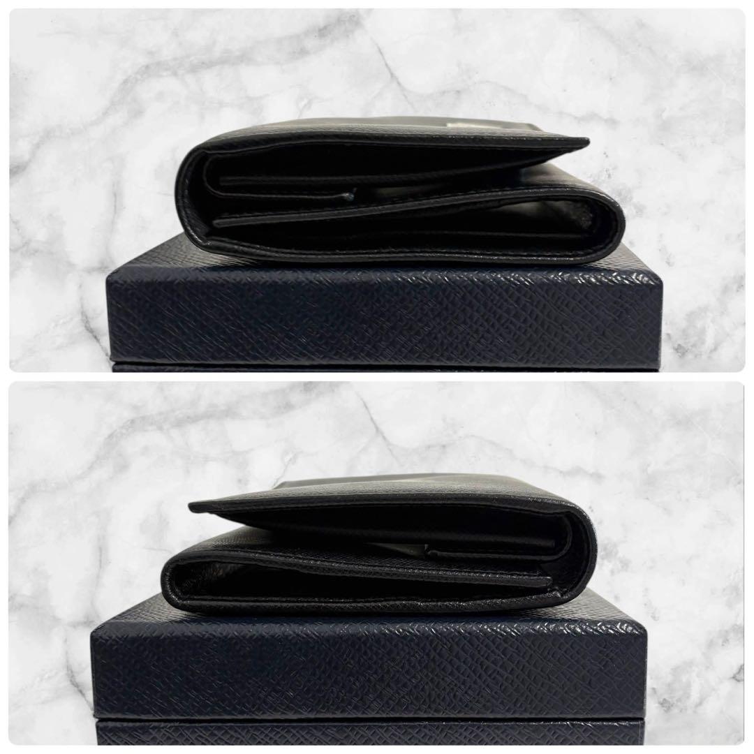 極上美品✨PRADA プラダ 三つ折り財布 サフィアーノ ブラック