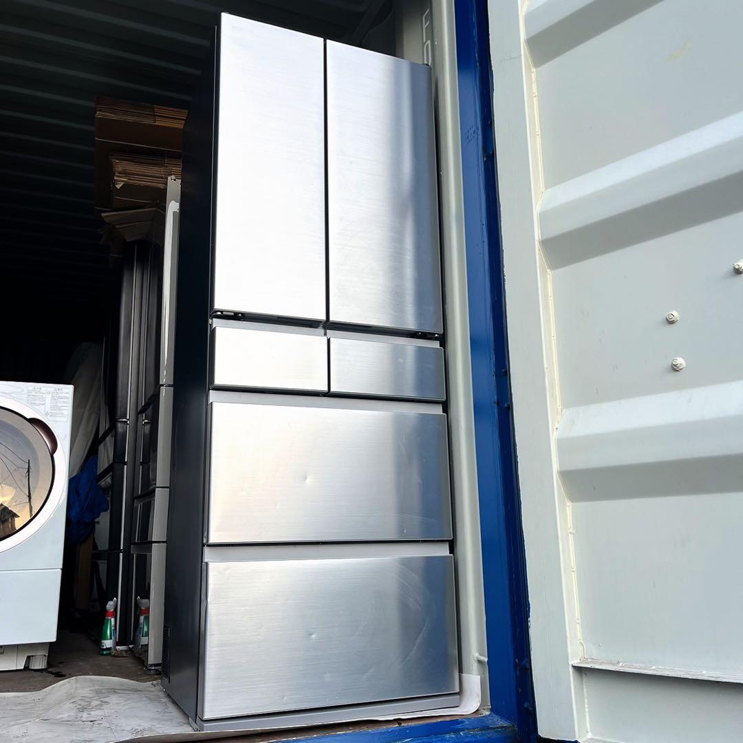 取付無料！日立まるごとチルド 2023年製ステンレスシルバー6ドア冷蔵庫！洗濯機