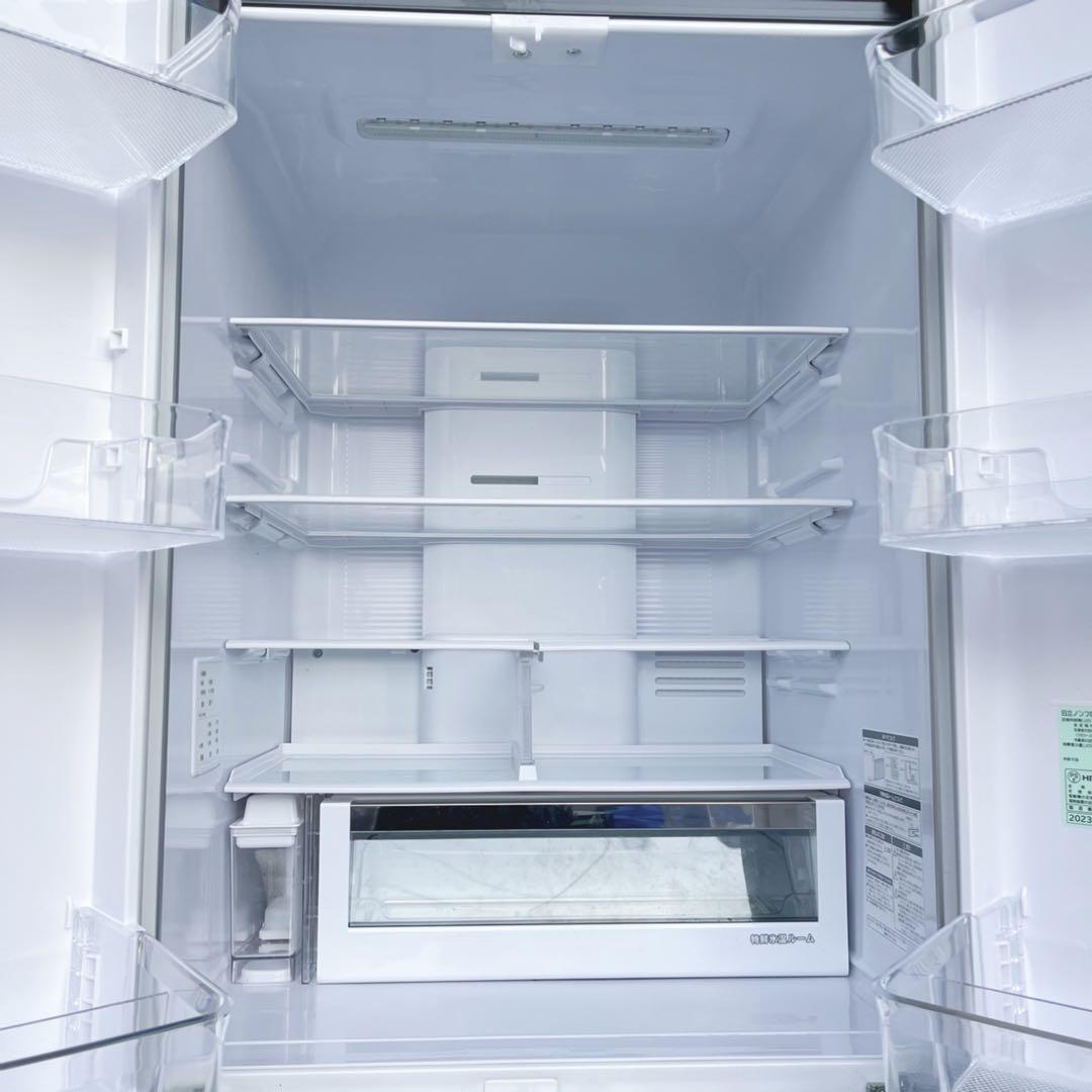 取付無料！日立まるごとチルド 2023年製ステンレスシルバー6ドア冷蔵庫！洗濯機