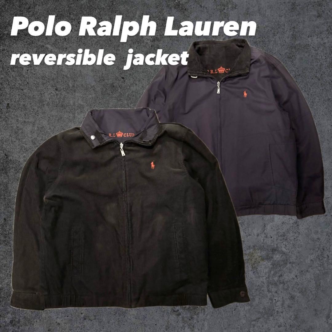 超希少✨　ラルフローレン 刺繍ロゴ コーデュロイ スウィングトップ ブラック