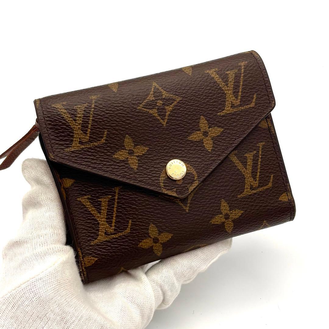 【新品同様】新型IC ルイヴィトン モノグラム ヴィクトリーヌ 三つ折り財布