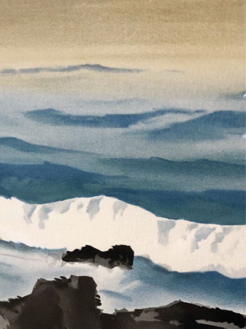 【横山大観 海暾】リトグラフ　#版画 複製