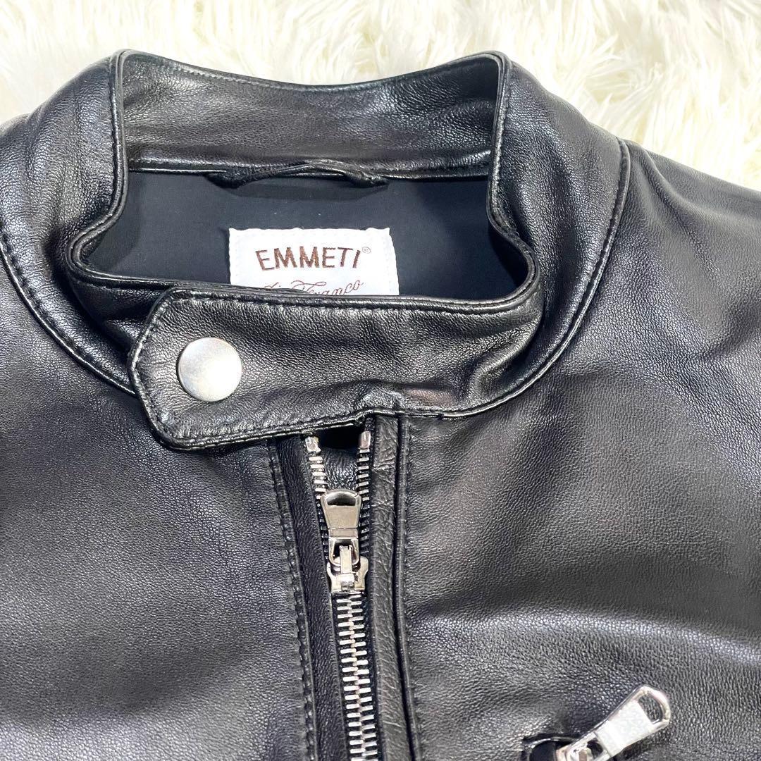 エンメティ　EMMETI レザージャケット　ブラック　メンズ　44サイズ