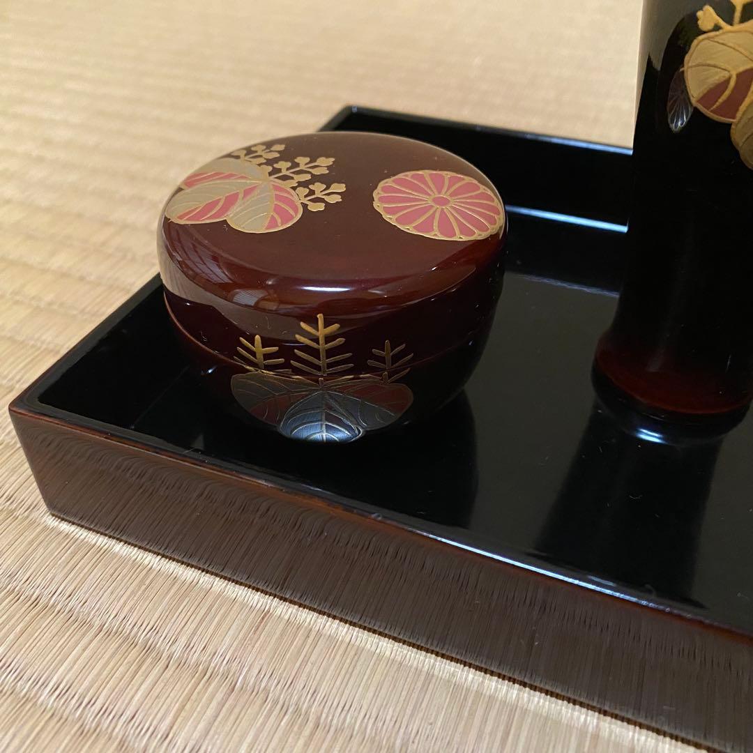 溜塗 高台寺 茶箱 茶道具セット