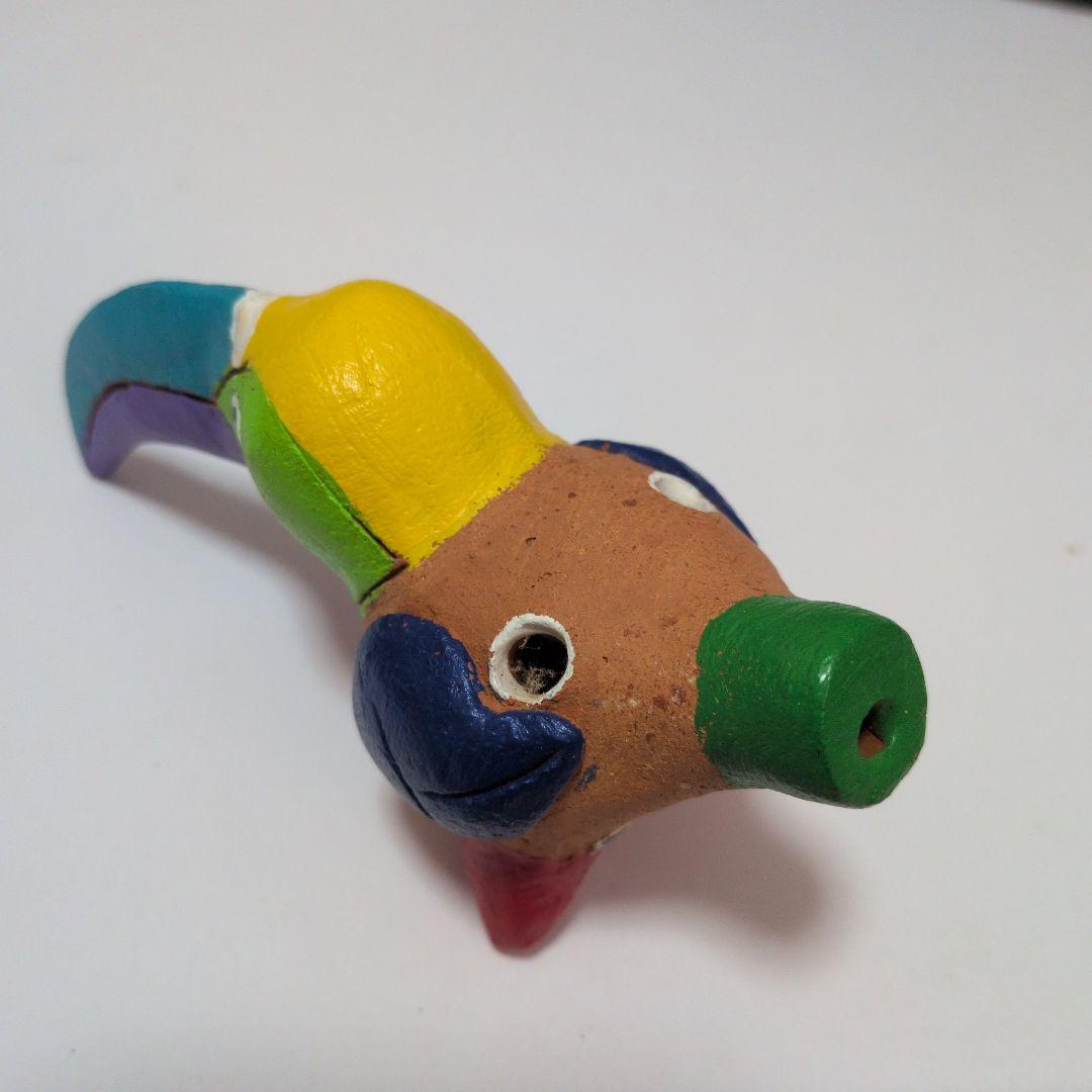 カラフル トゥカン 陶器製 郷土玩具　コスタリカ　笛？