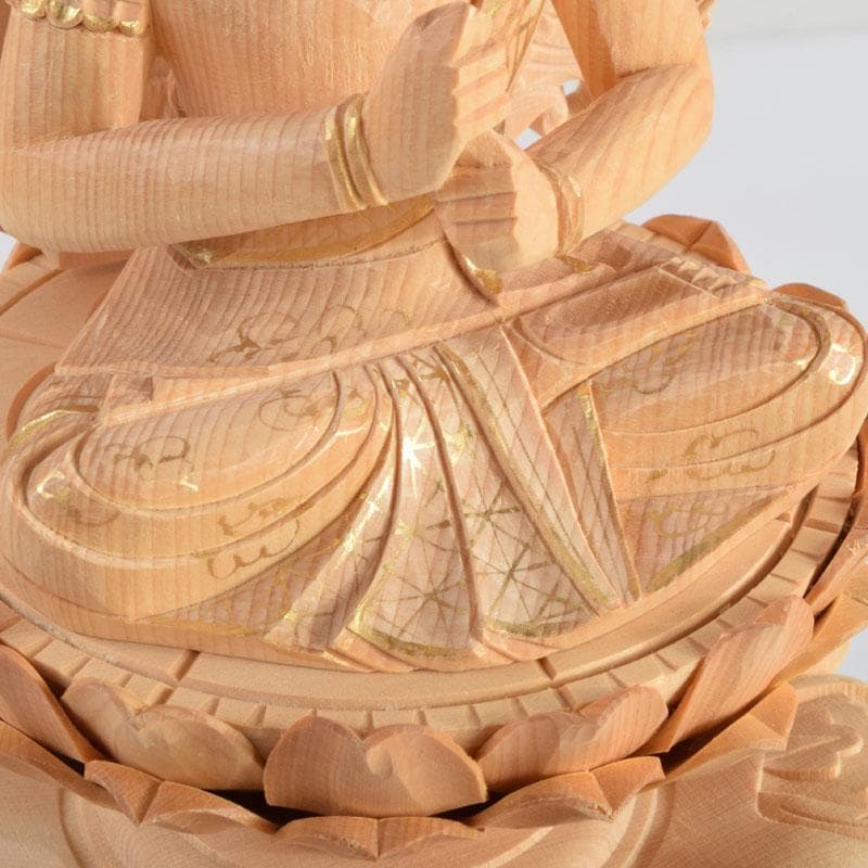 仏教美術　桧彫刻　大日如来像　仏像　華鬘台　C　8862