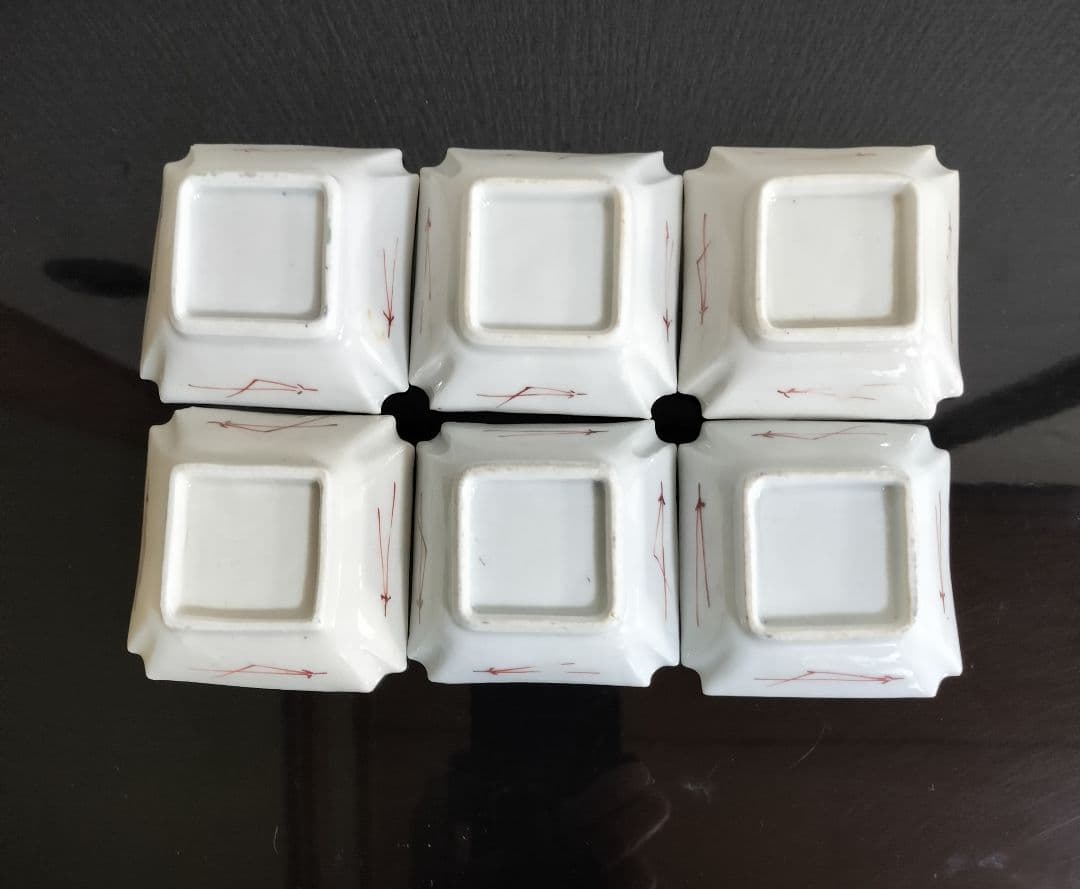 古代中国錦手小皿六枚