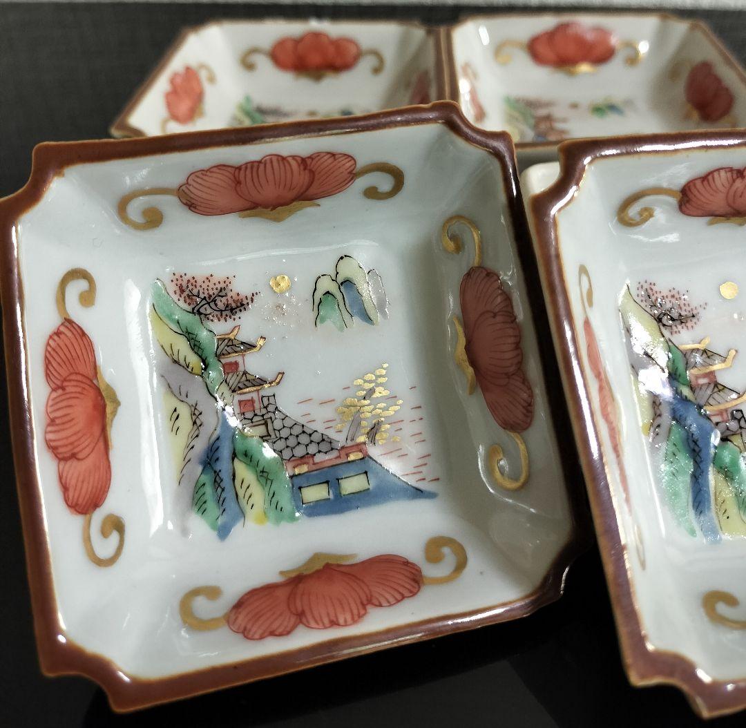 古代中国錦手小皿六枚