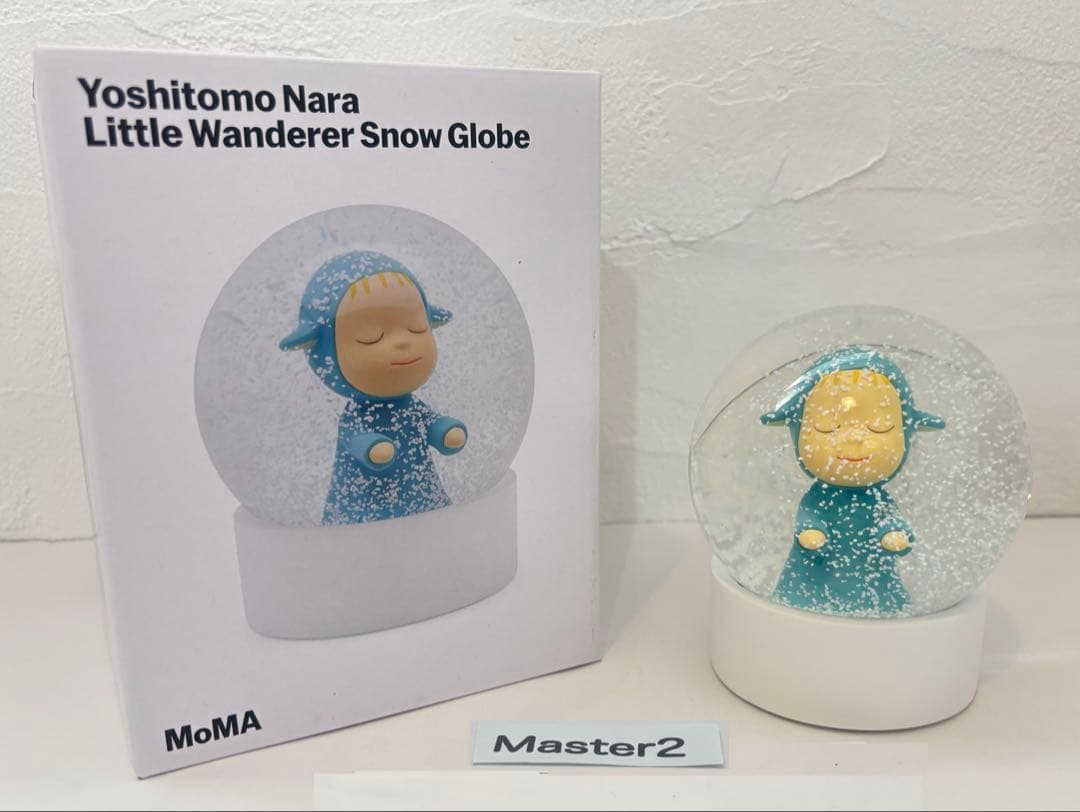 奈良美智スノードーム(青) 『Little Wanderer 』新品