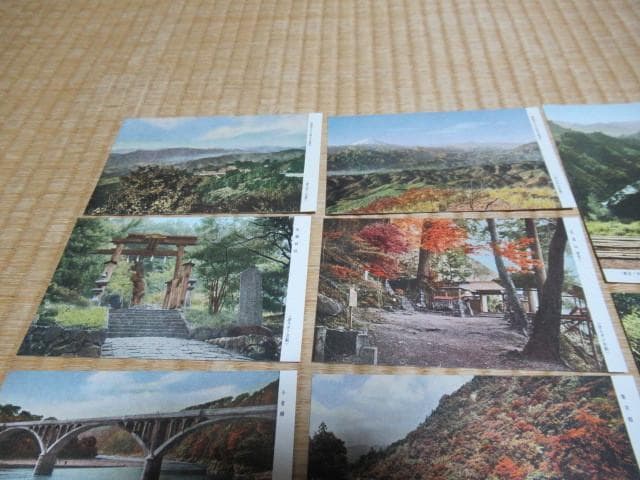 ◆未使用 昭和初期◆津久井の景観 津久井観光振興会発行 絵葉書 8枚1組 50組