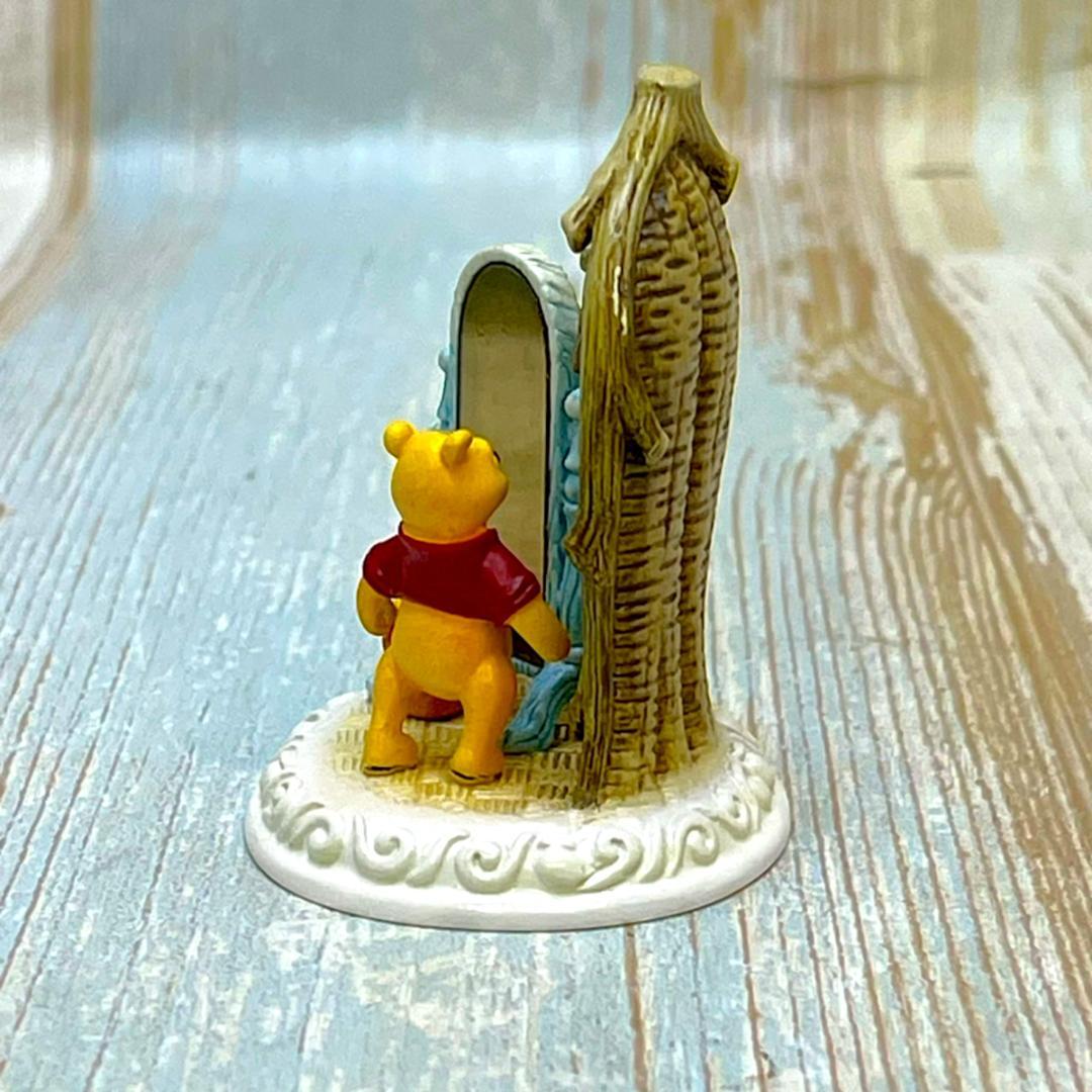 限定1750個 レア★くまのプーさん 鏡 時計 フィギュア★オルショウスキー