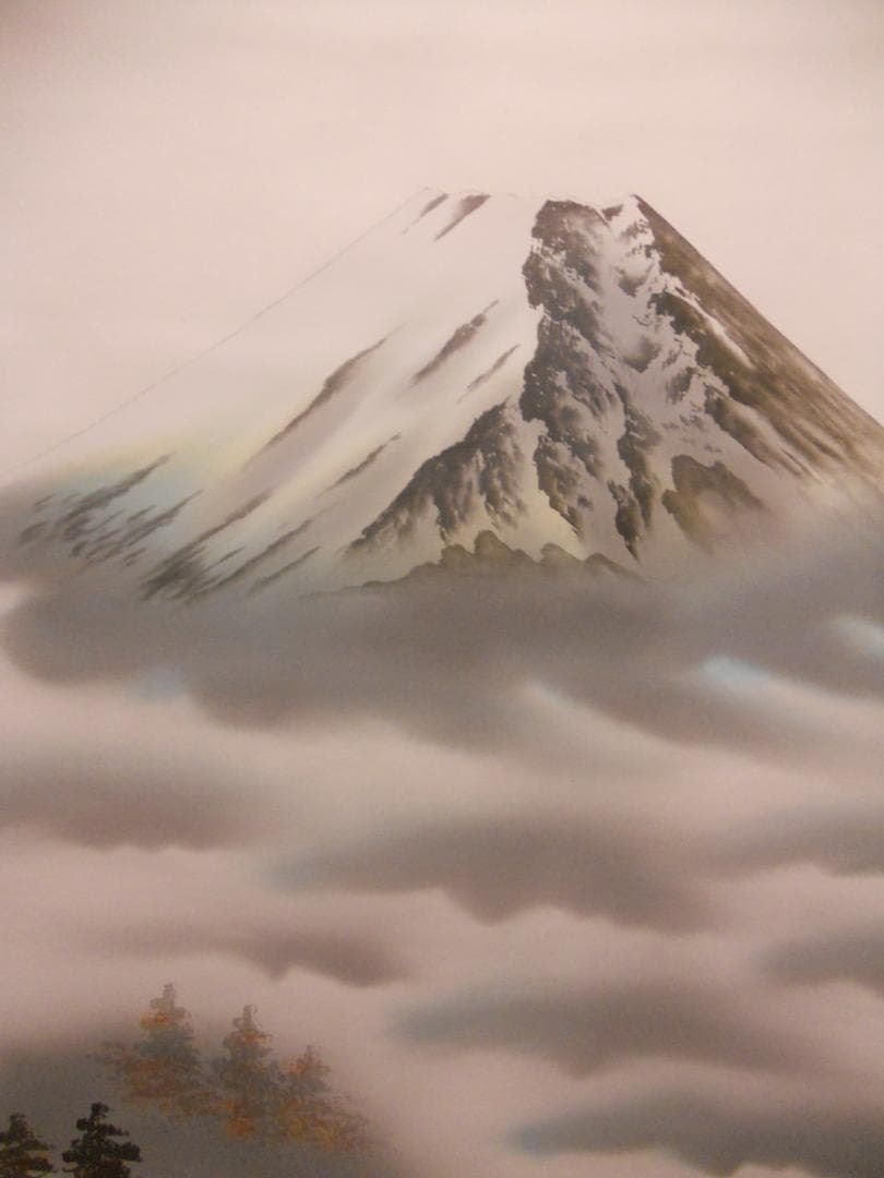 掛け軸 万峰 作 秋山水 絹本 希少 軸装 茶道具 掛軸 美品 です。