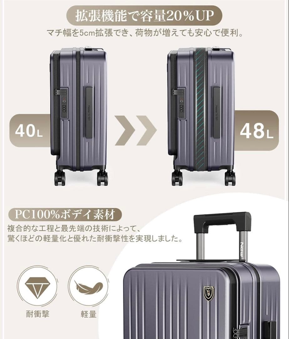 【New Trip】Mサイズ スーツケース キャリーケース