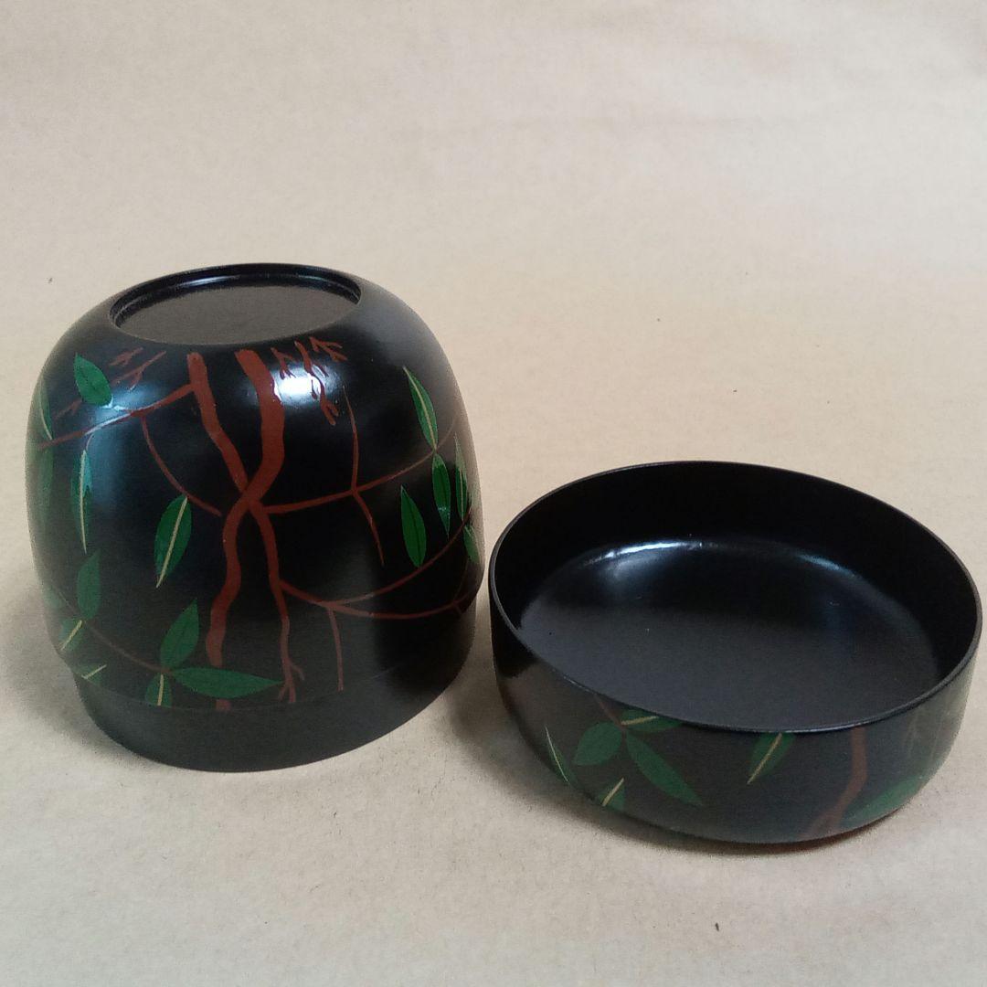 大棗　南天　黒地　即中斎好み写し