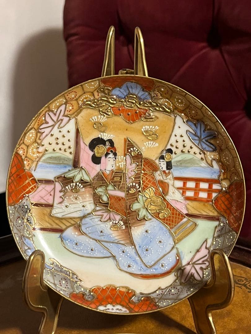 島村製　ジャポニズム　金彩　和風カップソーサーセット