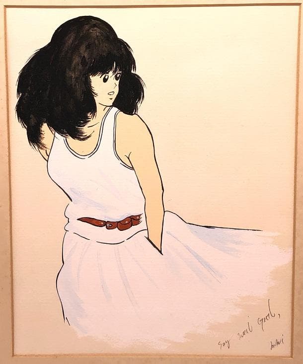 【 肉筆水彩原画 】　蔵出品　本紙45.5×37.7ｃｍ