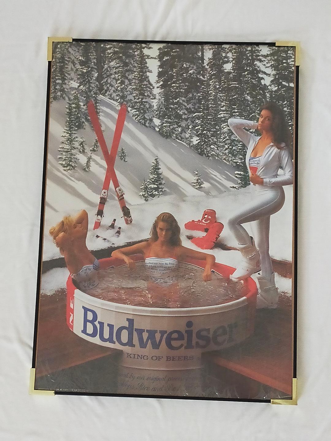バドワイザーポスター52cm×72cm　非売品　額縁付