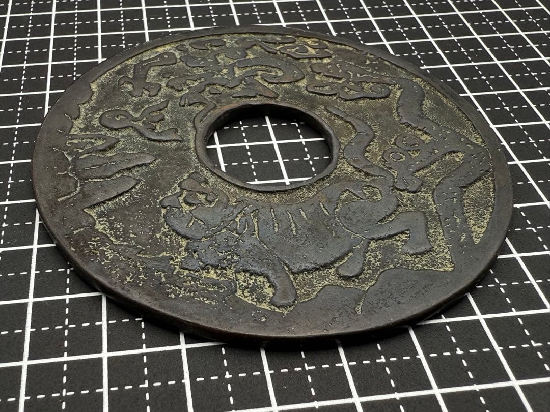 絵銭 中国絵銭 特大 虎図 開運 縁起物 古銭 アンティーク 十二支 干支 幸運