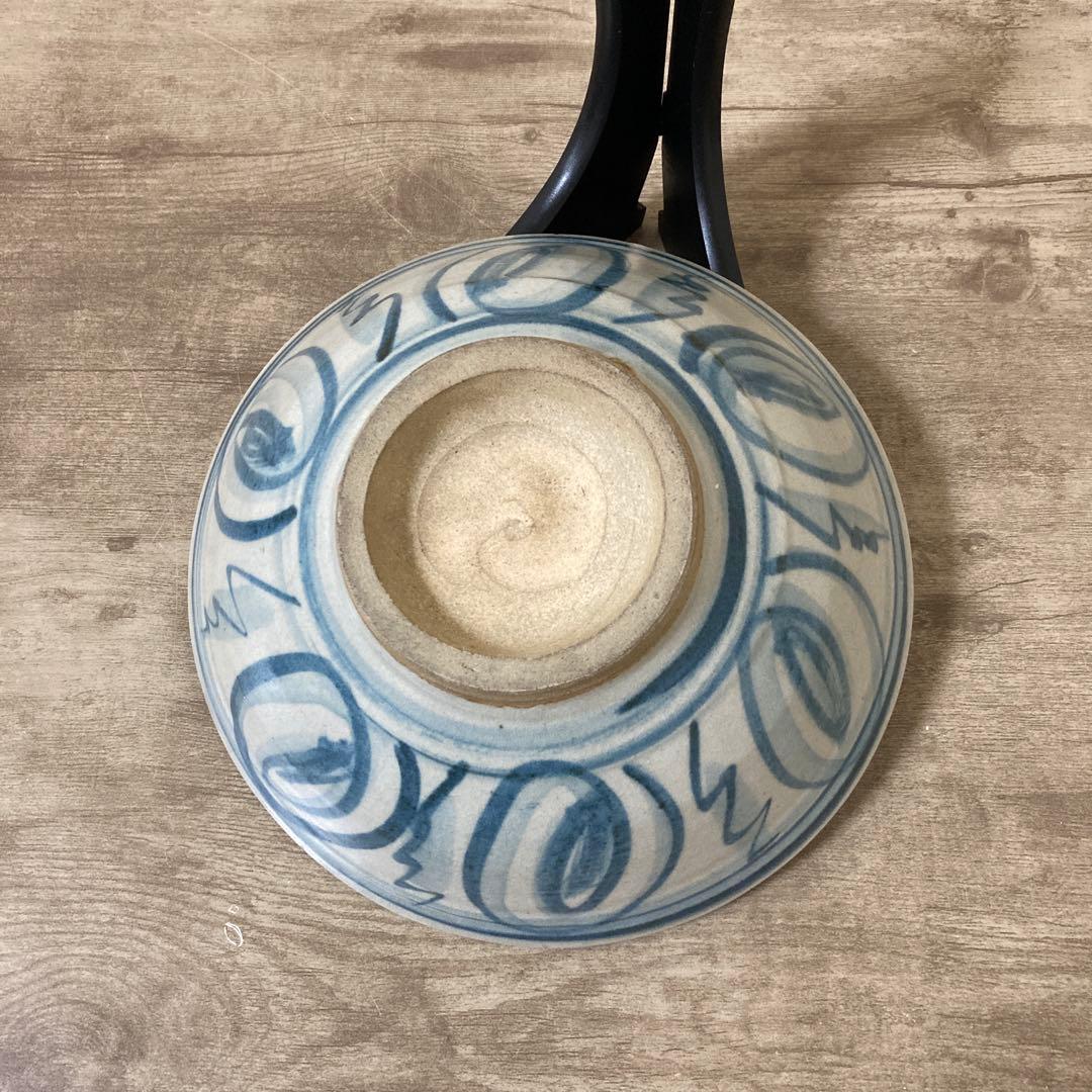 呉須繪　鉢　新井謹也（号 孚鮮そせん）　未使用　京焼　時代物