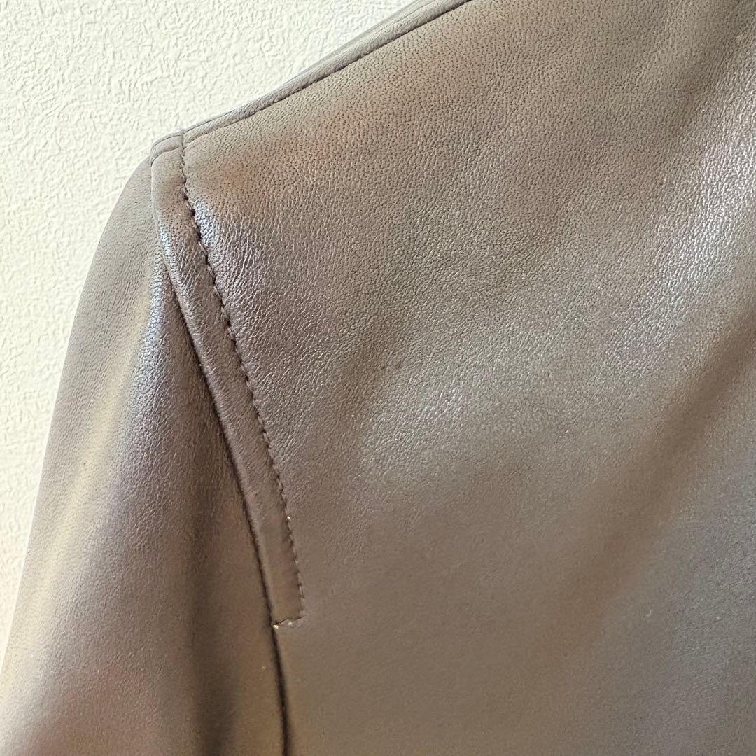 と*ぼ様 UNITED TOKYOラムレザーシングルライダースジャケット