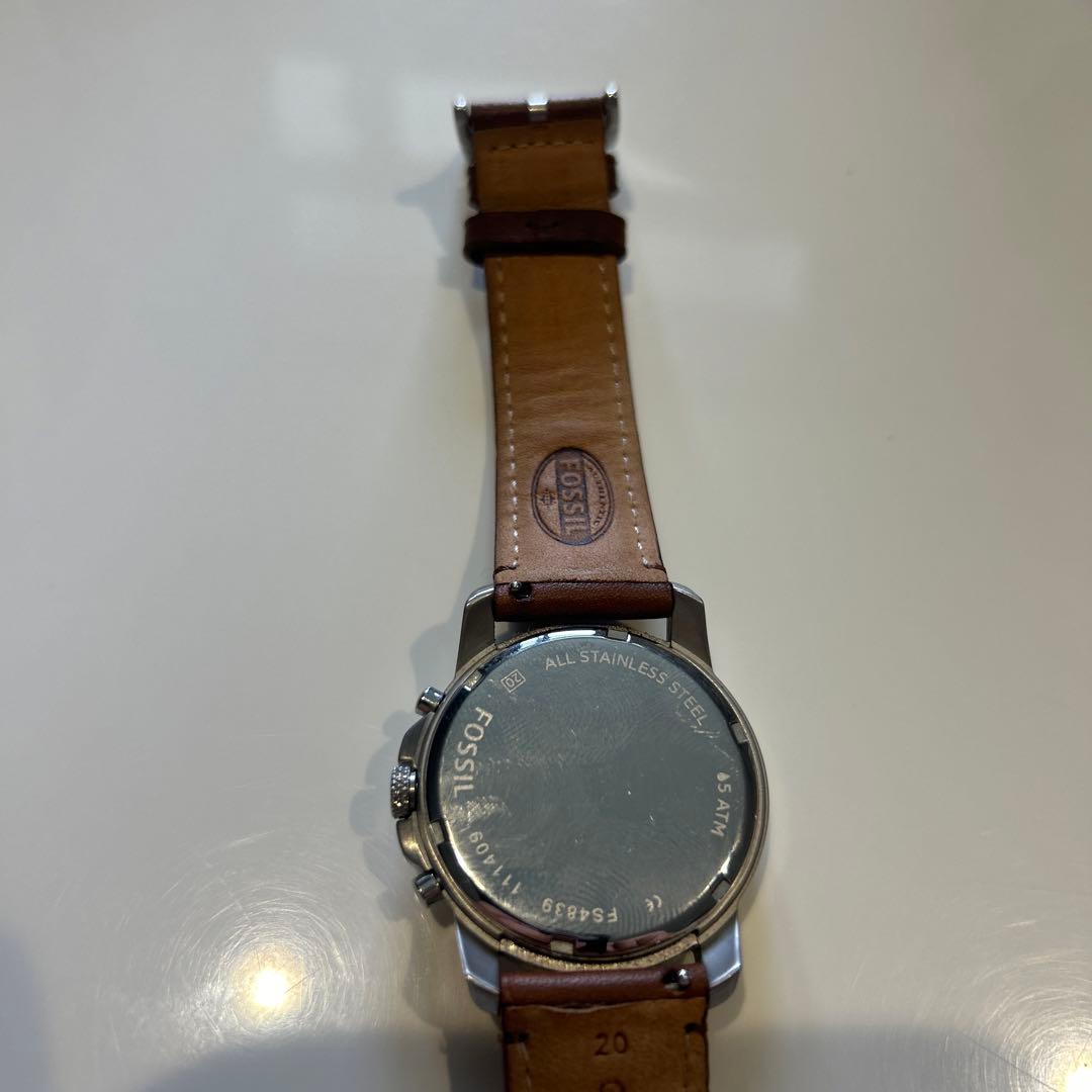 FOSSIL ブラウンレザー アナログ腕時計