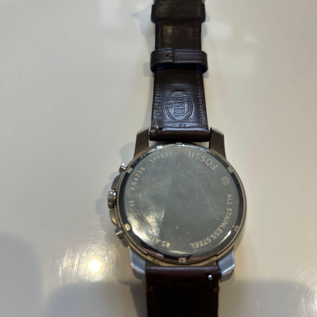 FOSSIL ブラウンレザー アナログ腕時計