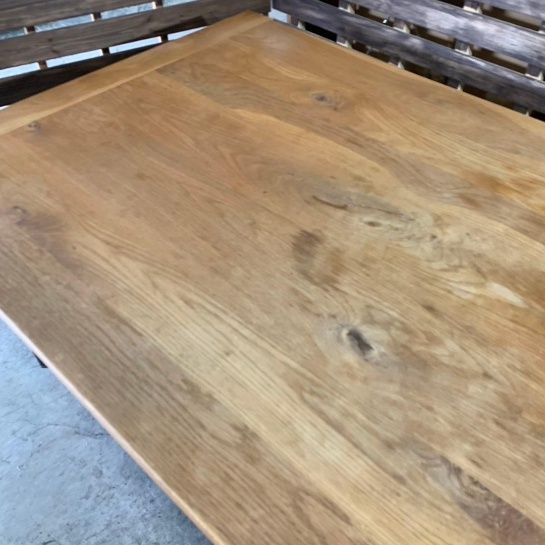 H826\" 現状品 IDEE ダイニングテーブル W1800 無垢材