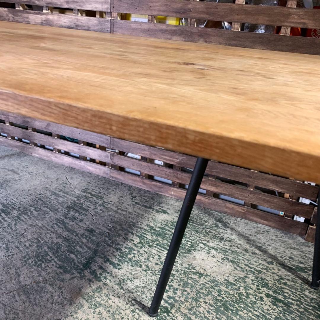 H826\" 現状品 IDEE ダイニングテーブル W1800 無垢材