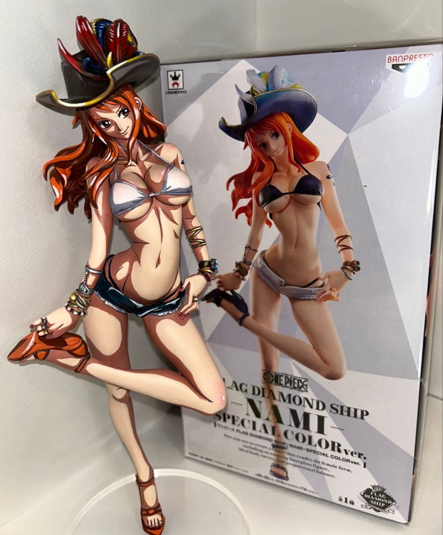 ワンピース ナミ リペイント＆フラッグダイヤモンドシップ　ナミ　合計2体セット