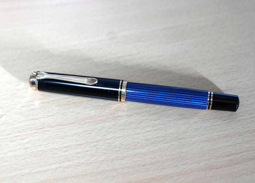 Pelikan ペリカン スーベレーン M800 ニブF 青軸 万年筆【美品】