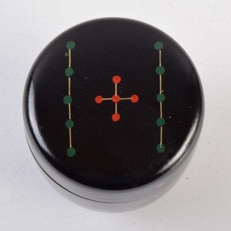 茶道具　山中塗　中村宗悦作　円能斉好写　亀蔵棗　共布共箱　V　9061