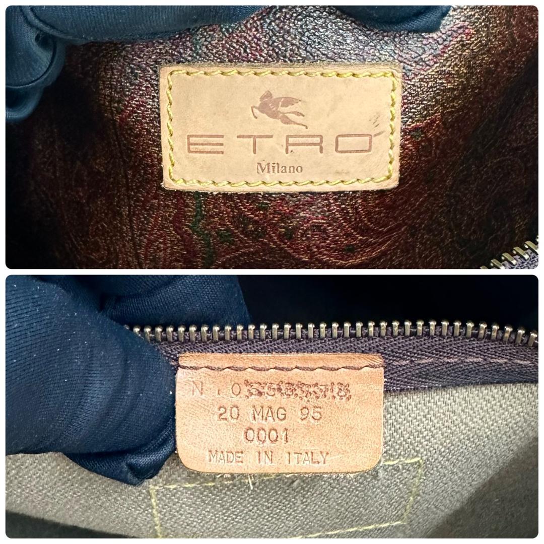 ETRO エトロ ペイズリー ハンドバッグ ミニボストン ゴールド金具