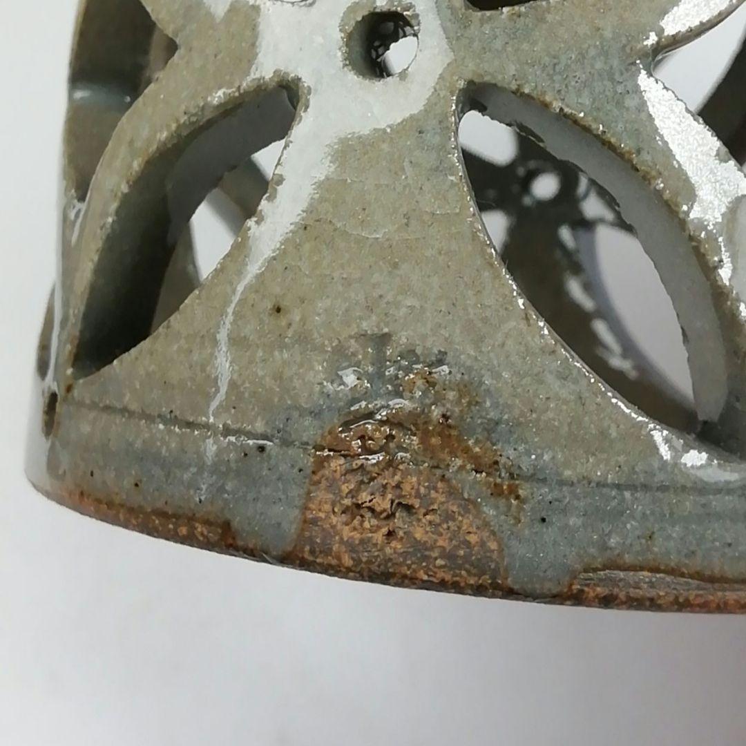 Ｗ１２３　蓋置　『七宝透かし』『小久慈窯 造』　共箱　茶道具