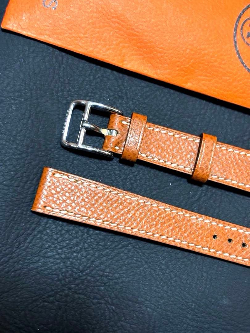 未使用　HERMES 時計　H ウォッチ　ベルト　レザー　ブラウン