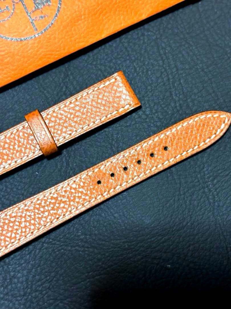 未使用　HERMES 時計　H ウォッチ　ベルト　レザー　ブラウン